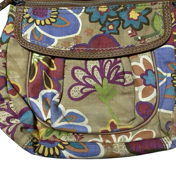 Vintage Fossil Crossbody Shoulder Messenger Canvas Bag Floral Boho Hippie Purse - Picture 7 of 16